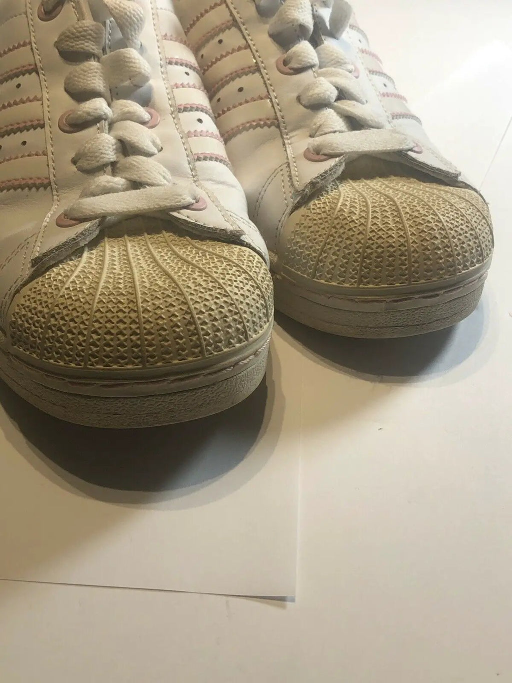 ADIDAS Superstar All White Shell Toe Shoes Mens Size 6 Basketball Classic EUC by adidas