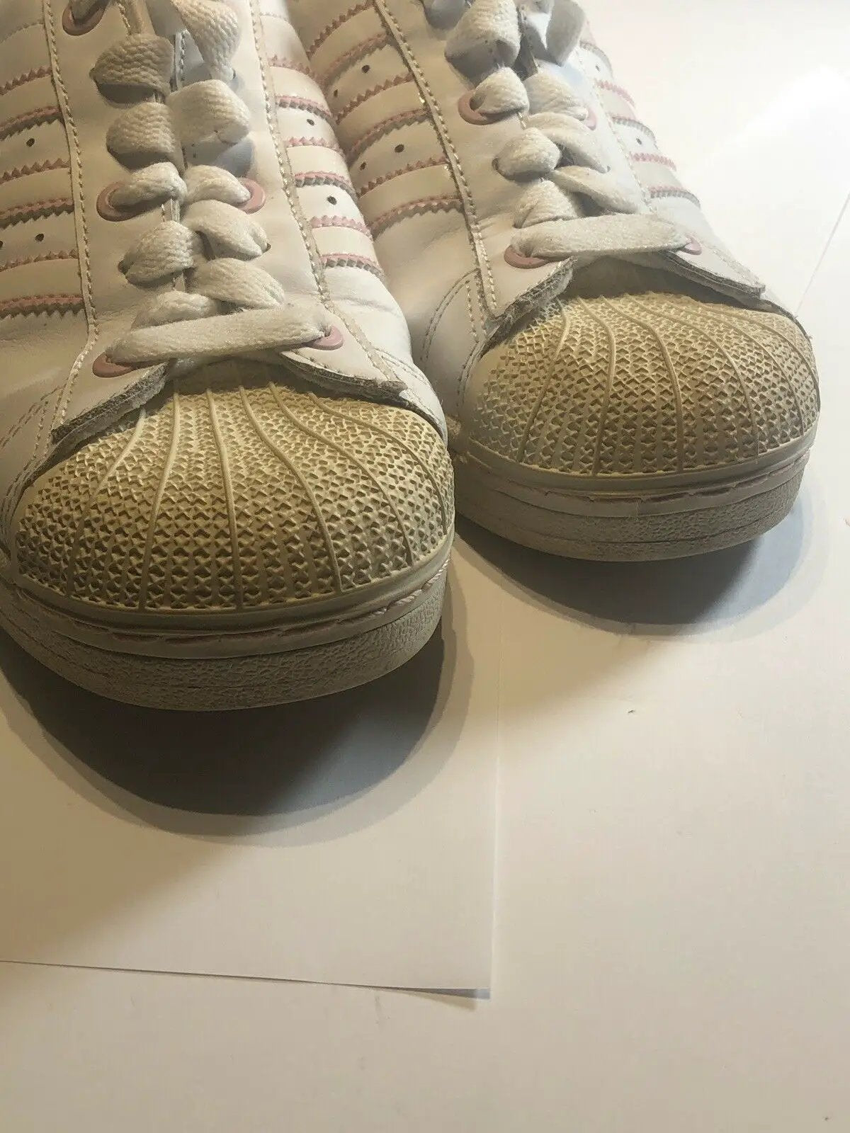 ADIDAS Superstar All White Shell Toe Shoes Mens Size 6 Basketball Classic EUC by adidas