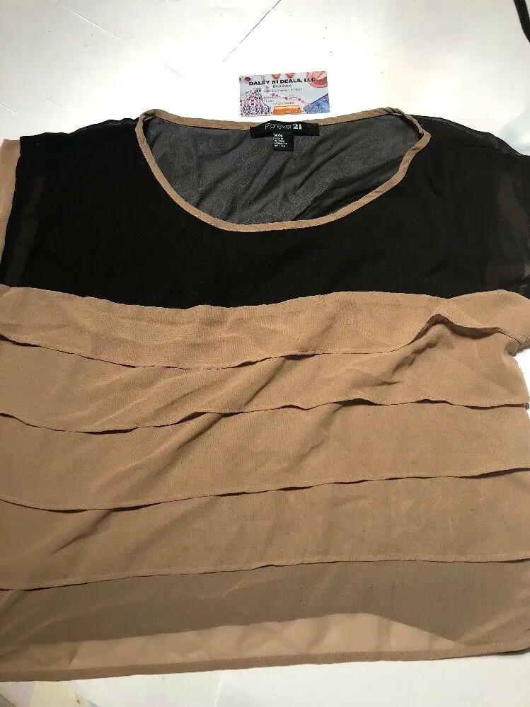 Forever 21 Youth Blouse Black Snd Nude Size M by FOREVER 21