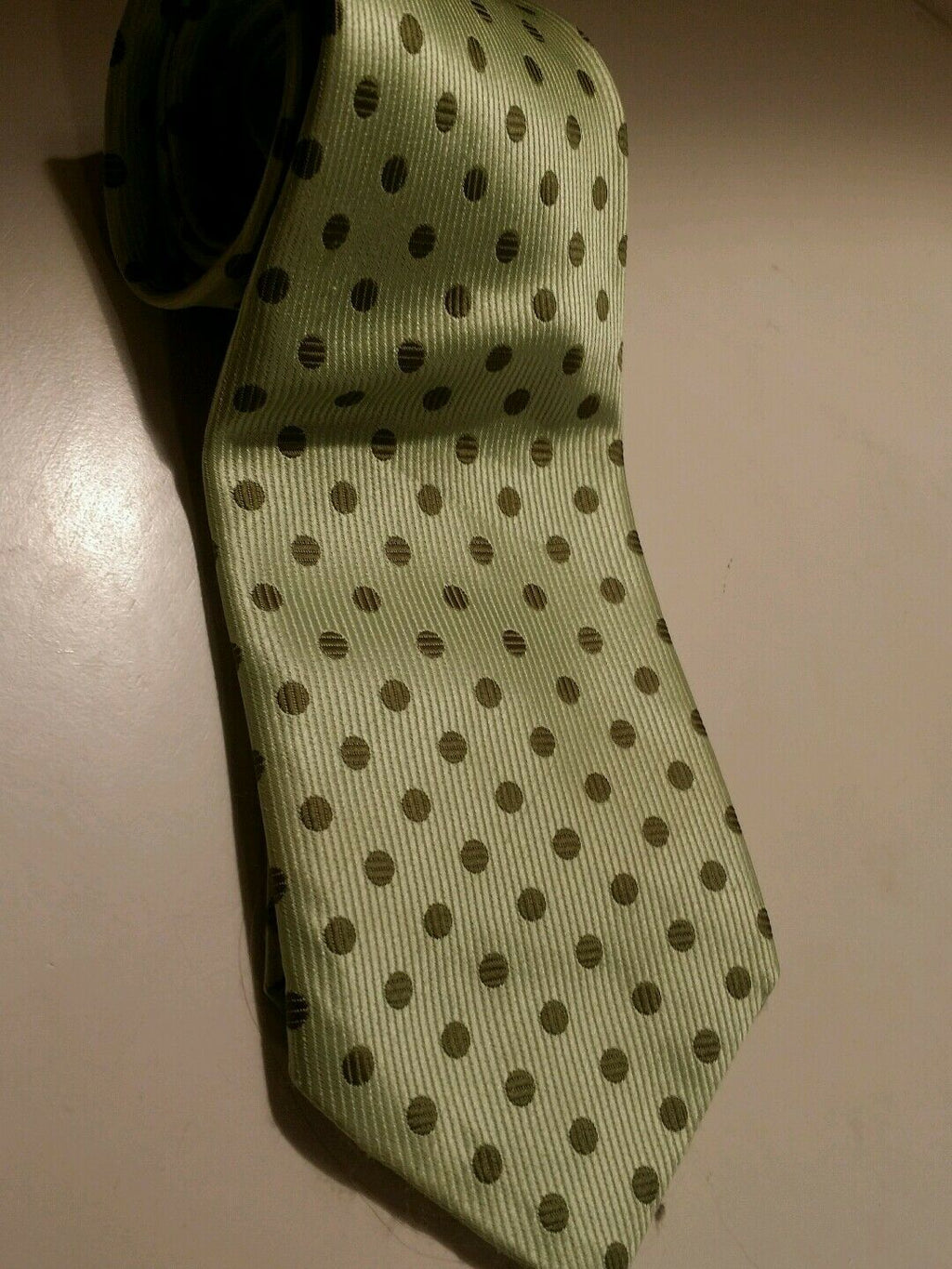 George martin green and gray polkadot