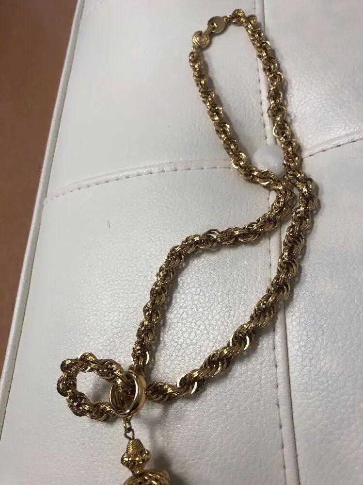 Gold Chain Bling Tassel Necklace Costume by DALEY1DEALS,LLC.