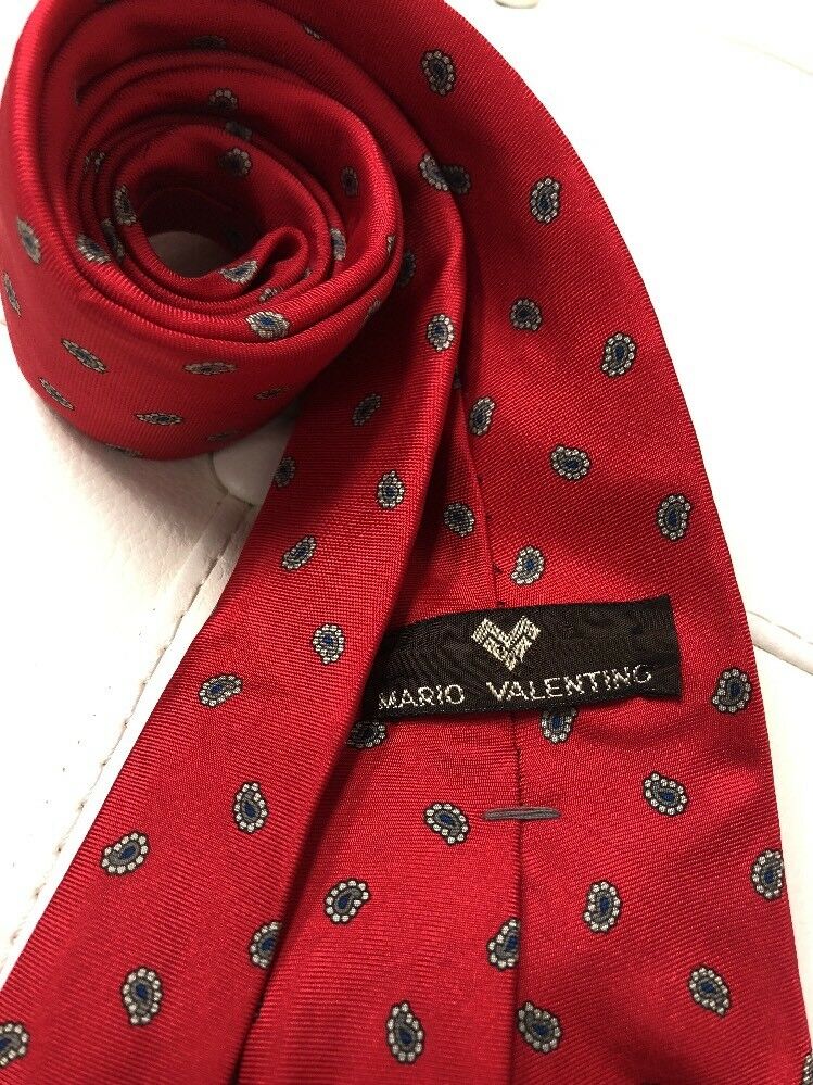 Mario Valentino Men's Neck Tie Silk Tie Made In Italy 55"