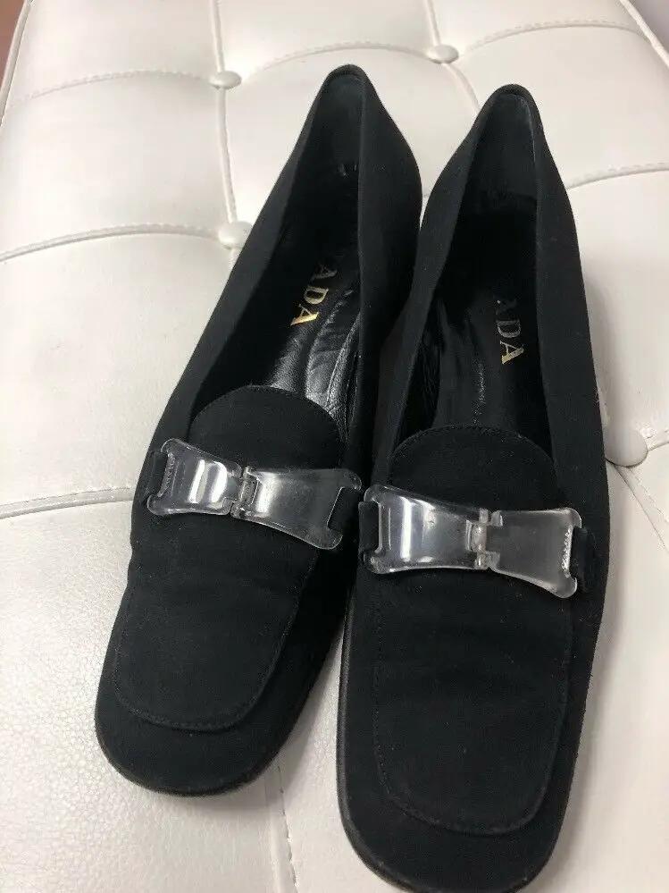 Prada Sport Black Nylon Ballet Flats Size 381/2 by Prada Sport