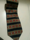 VTG OSCAR DE LA RENTA BLUE BROWN WHITE DIAGONAL STRIPE DESIGN NECK TIE NECKTIE >