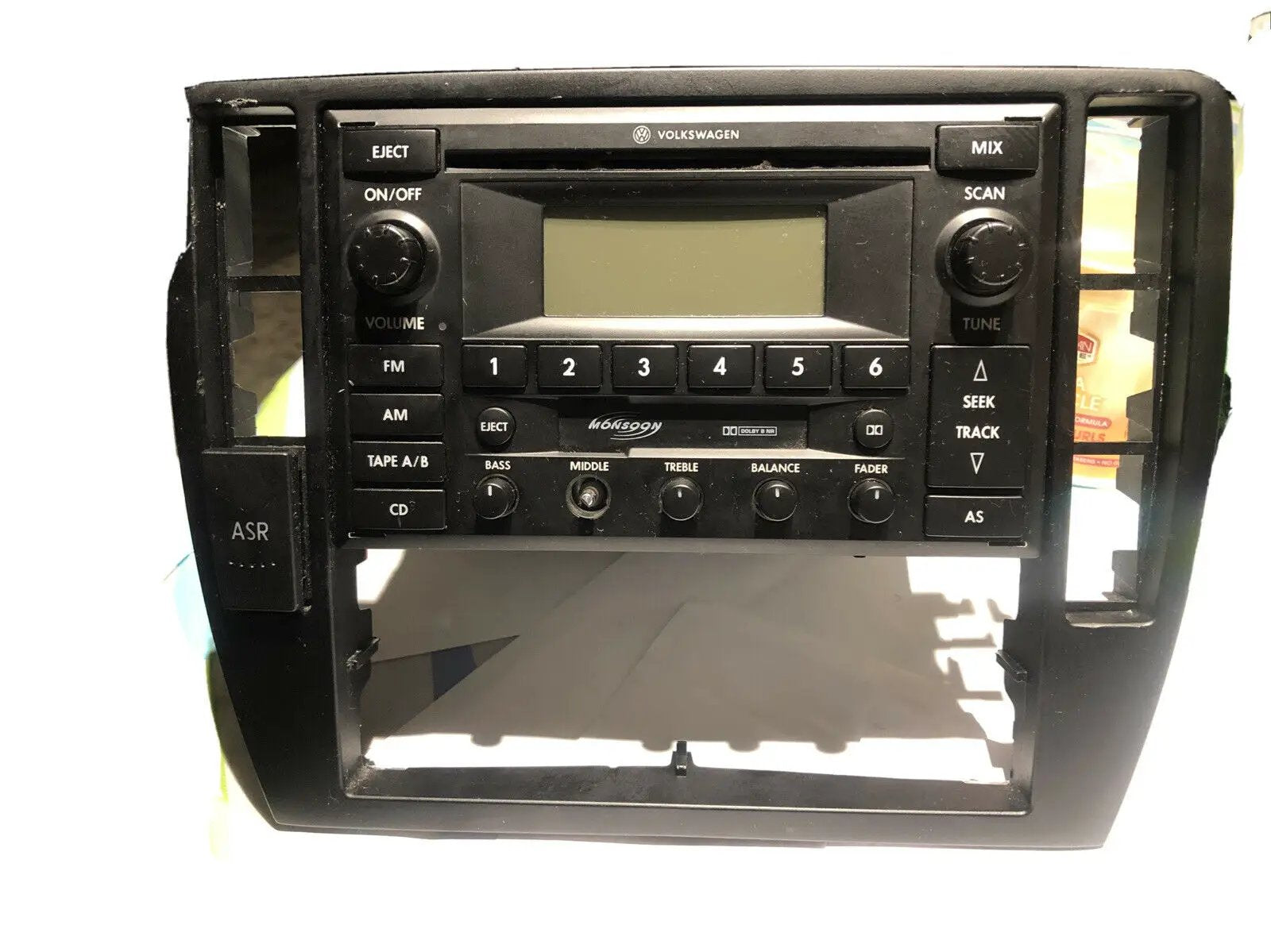 Volkswagen VW Monsoon Premium Radio CD Tape Jetta Passat Golf 3B7035180 with PIN by Matsushita