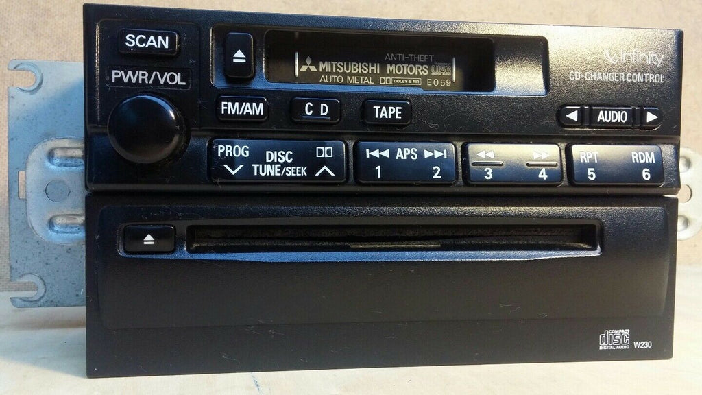 2000 MITSUBISHI OEM CD RADIO CASSETTEE PLAYER/ CHANGER CONTROL TAPE/ FM/AM SCAN