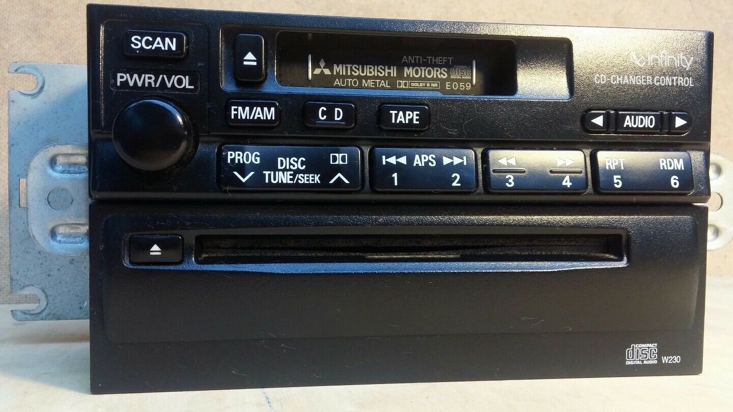 2000 MITSUBISHI OEM CD RADIO CASSETTEE PLAYER/ CHANGER CONTROL TAPE/ FM/AM SCAN