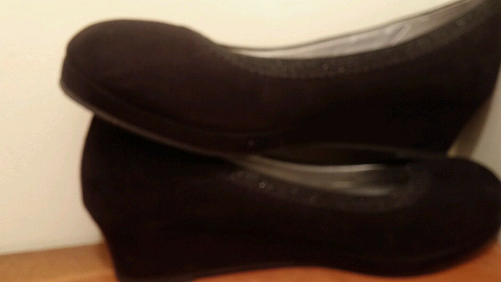 AMERICAN EAGLE WOMENS LADIES SHOES BLACK SIZE US 5 EUR 37.5 LEATHER SUEDE UPPER