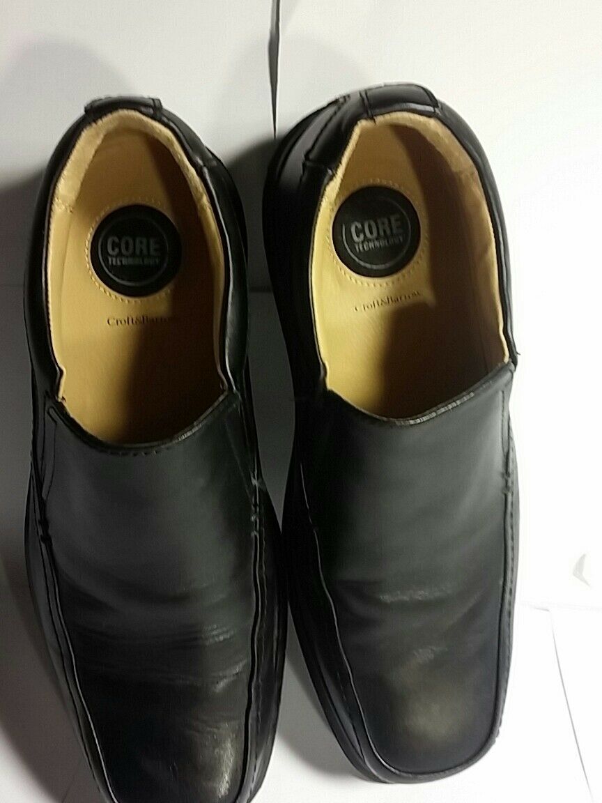 MEN'S BLACK SHOES SIZE 9 CRAFT & BARROW UPPER LEATHER CORE TECHNOLOGY RN#73277
