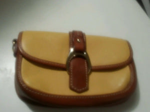 Dooney and Bourne Yellow Leather Flap Wristlet NWT